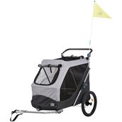 Cykeltrailer til hunde, Quick-fold, hunde op til 30 kg