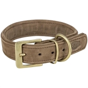 Pure Læderhalsbånd, brun, ekstra bred