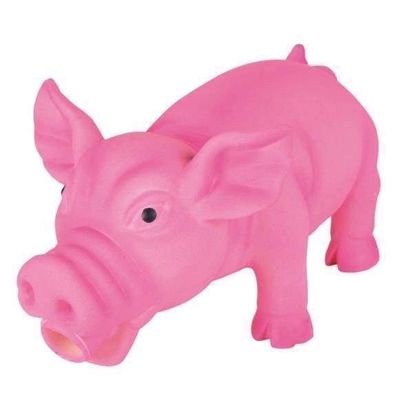 1: Trixie Pig animal sound latex/polyester fleece 17 cm - Assorted