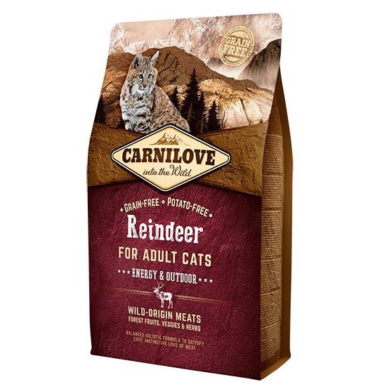 Se Carnilove Cat Energy & Outdoor, 2 kg hos MyPets.dk