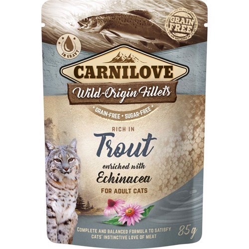 Billede af Carnilove Cat Pouch Ørred vådfoder, 24 poser á 85g