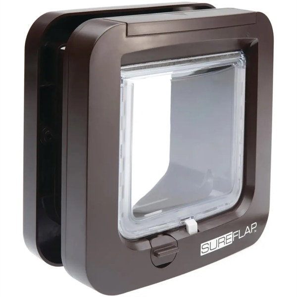 Sureflap elektronisk kattelem med chip scanner, Brun