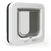 Sureflap elektronisk kattelem med chip scanner, Grå/Hvid