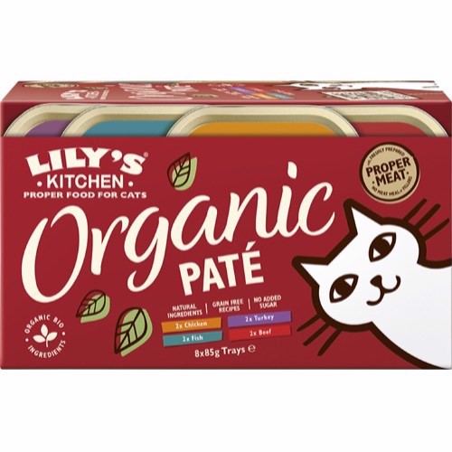 Lilys Kitchen Cat Organic Paté Trays, 8 x 85g