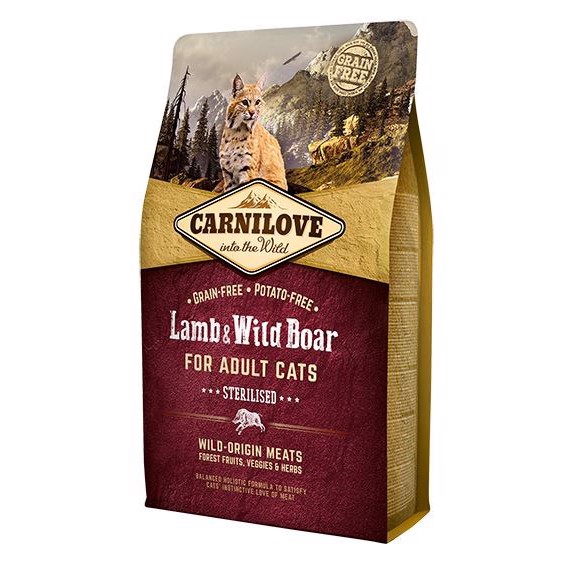 Billede af Carnilove Cat Sterilised Lamb & Boar, 2 kg