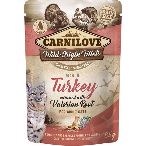 Carnilove Cat Pouch Kalkun Vådfoder Poser á 85g