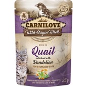 Carnilove Cat Pouch Vagtel vådfoder, 24 poser á 85g