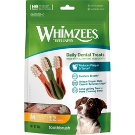 Whimzees Toothbrush Medium, 12 stk, 360g