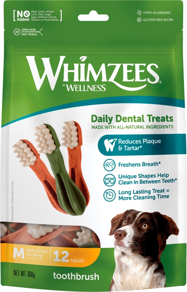 Whimzees Toothbrush Star M, 12 stk, 360g