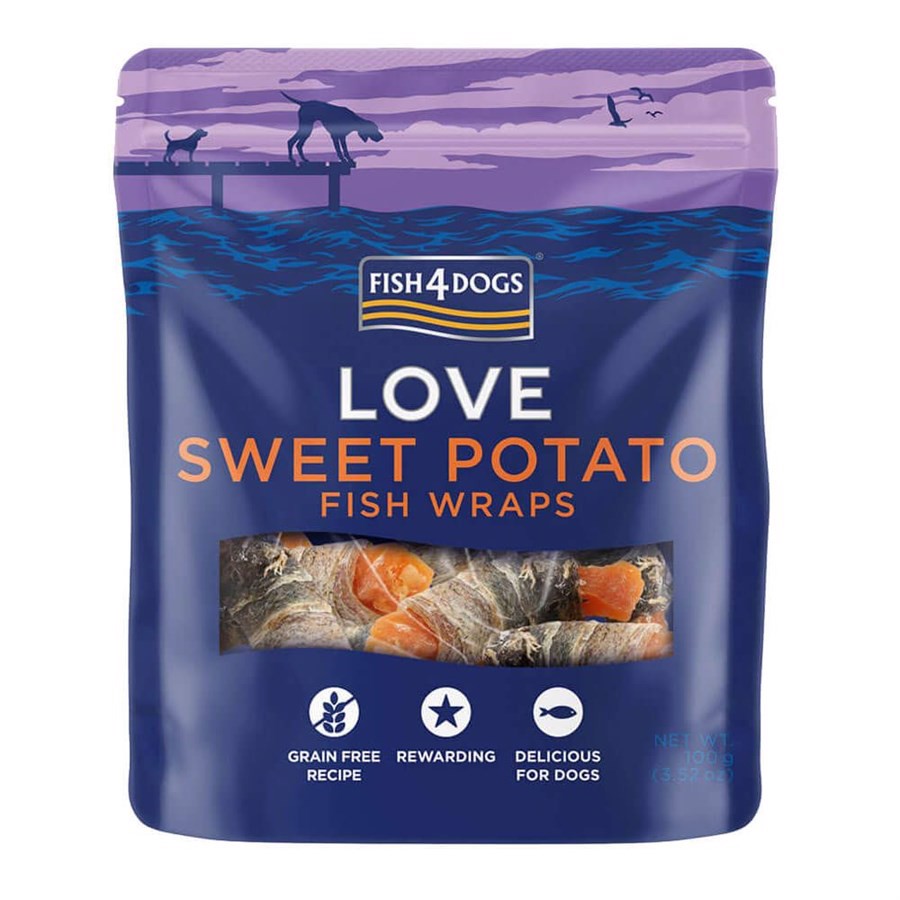 Fish4Dogs Sweet Potato Fish Wraps, 100g thumbnail