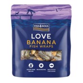Fish4Dogs Banana Fish Wraps, 100g - KORT DATO