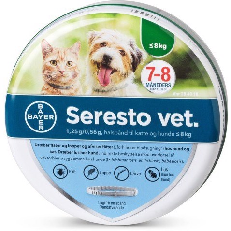 Billede af Seresto Vet loppehalsbånd til hunde under 8 kg hos MyPets.dk