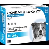 Frontline Pour-on Vet loppemiddel til hunde,  10 - 20 kg, 6 x 1,34 ml