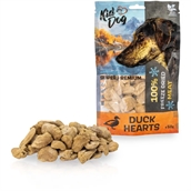 KidDog 100% Freeze-Dried Duck Hearts, 50g