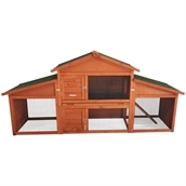 Kaninbur Villa til udendørsbrug, 215 x 63 x 100 cm