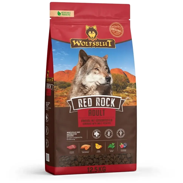WolfsBlut Red Rock Adult hundefoder med kænguru, 12.5 kg