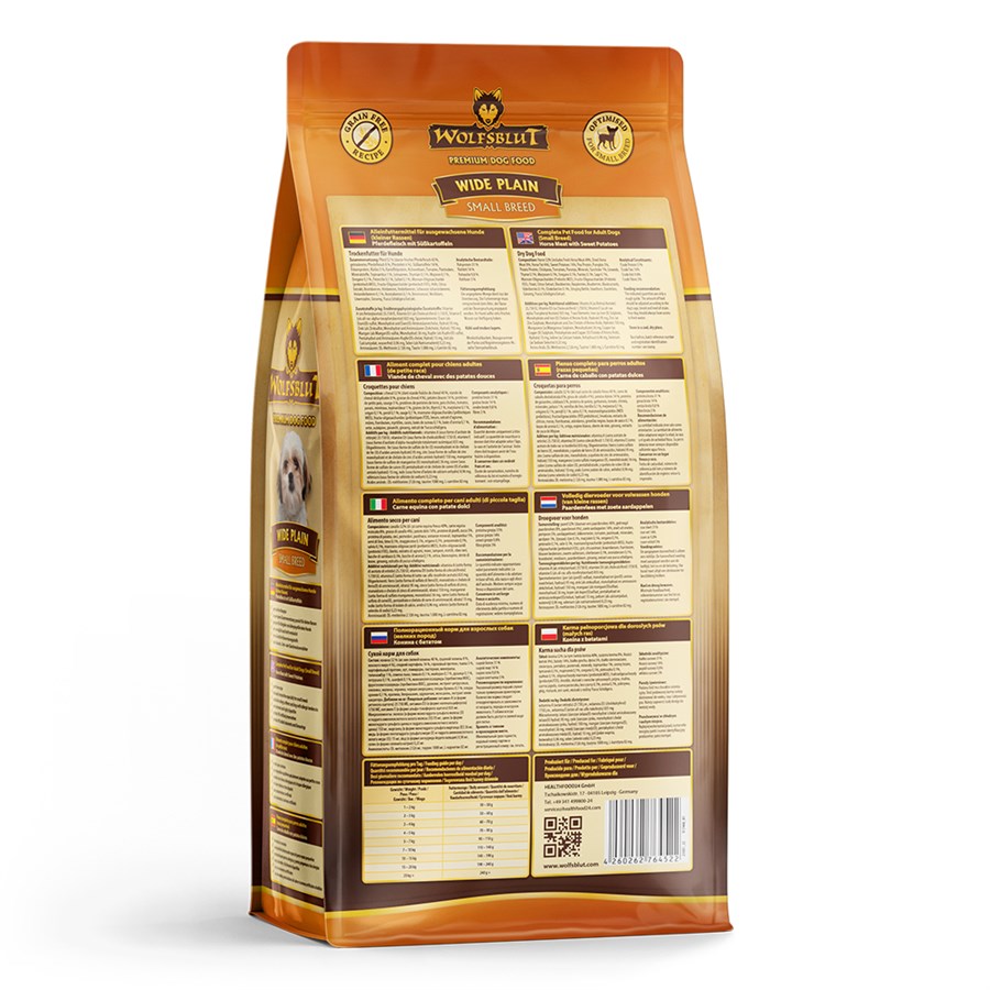 Wolfsblut Wide Plain Small Breed Hundefutter – Getreidefrei Mit Pferdefleisch, 4x2kg