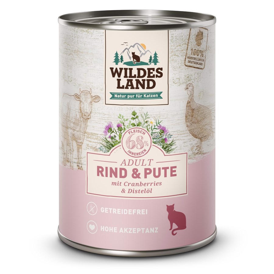 Wildes Land Cat Beef & Turkey With Cranberries, 400g thumbnail