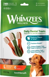 Whimzees Toothbrush Star L, 6 stk, 360g