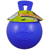 Jolly Tug-N-Toss punkterfri og holdbar bold, blå, 15 cm
