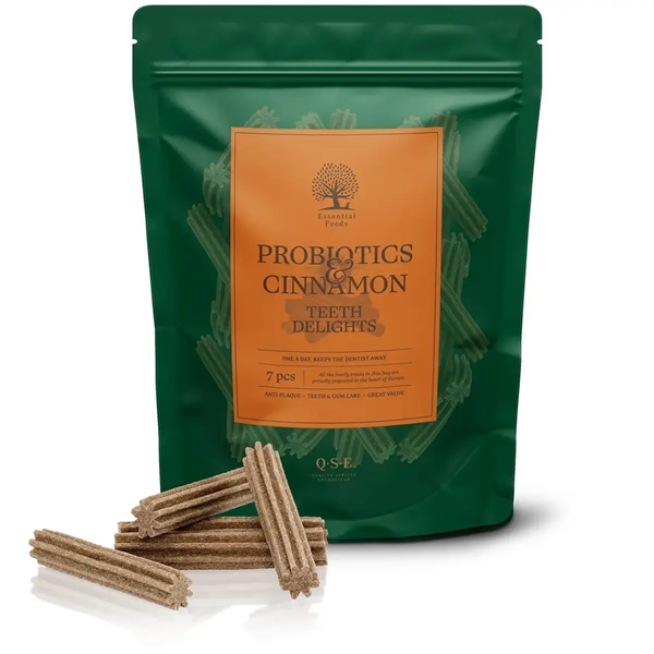 Essential probiotics and cinnamon teeth Delights
