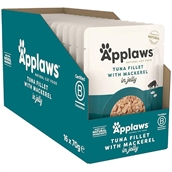 Applaws Cat Pouch Tuna Fillet With Mackerel, 16 pouches