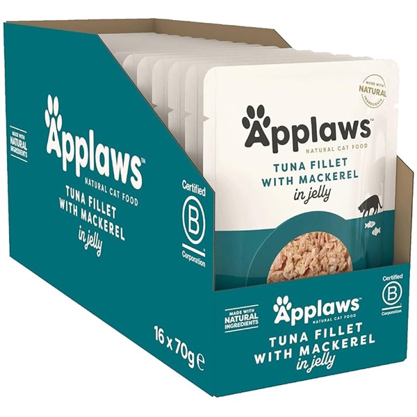 Applaws Cat Pouch Tuna Fillet With Mackerel, 16 pouches