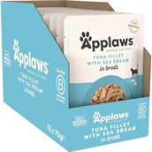 Applaws Cat Pouch Tuna Fillet With Sea Bream, 12 pouches