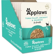 Applaws Cat Pouch Tuna Fillet With Anchovy, 12 pouches