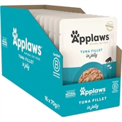 Applaws Cat Pouch Tuna Fillet in Jelly, 16 pouches