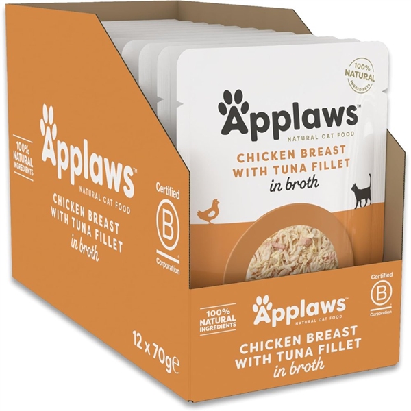 Applaws Cat Pouch Chicken Breast With Tuna Fillet, 12 pouches
