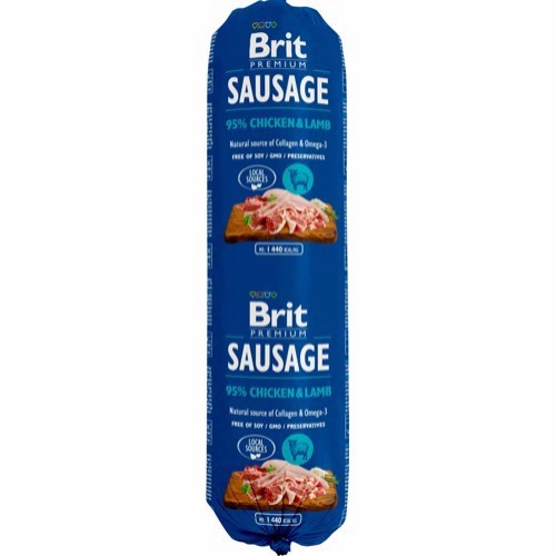 Billede af Brit Sausage Chicken & Lamb, 800g hos MyPets.dk