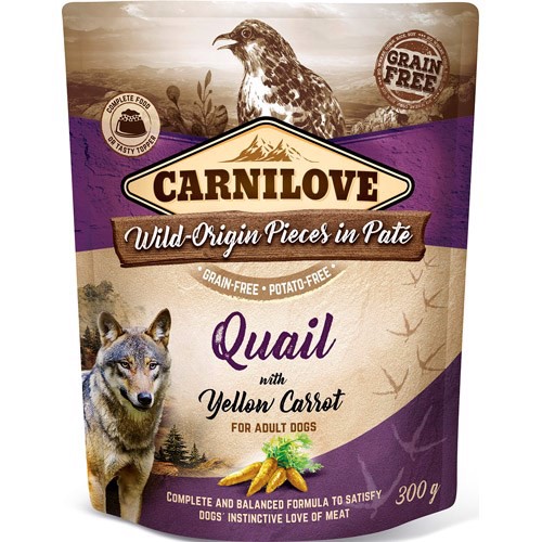 Billede af Carnilove Pouch Pate med Vagtel, 300g