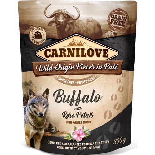 Carnilove Pouch Pate med Bøffel, 300g