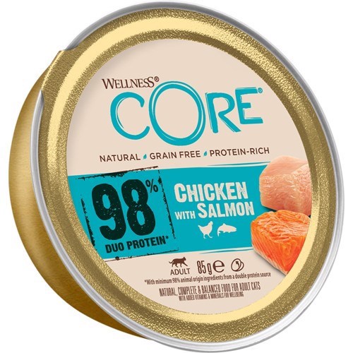 Billede af Core Paté 98% Chicken and Salmon, 12 x 85g hos MyPets.dk