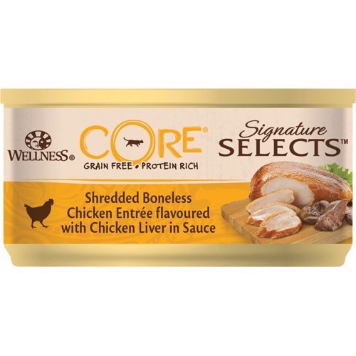 Billede af Core Shredded Boneless Chicken/Liver Entree dåsemad, 24 x 79g