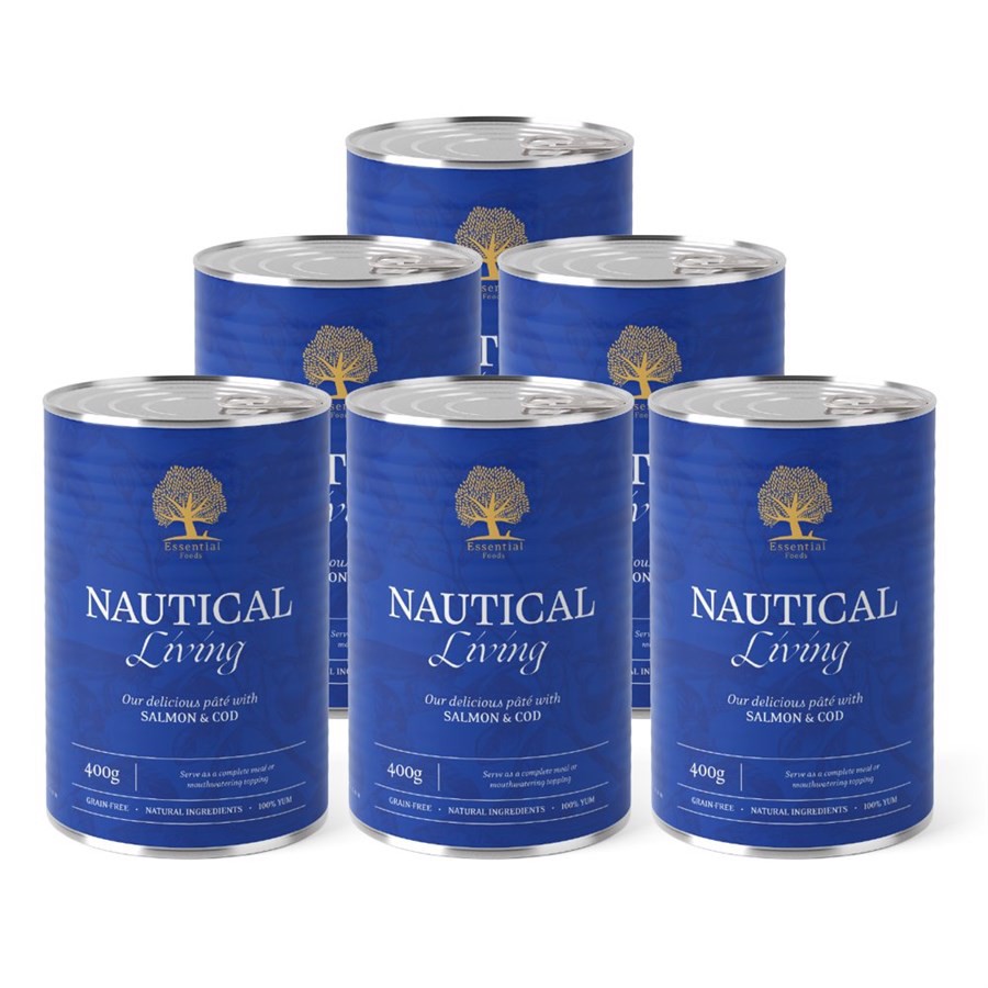 Se Essential Nautical Living Paté, 6 x 400g hos MyPets.dk