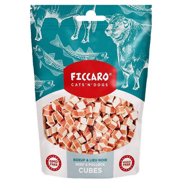 FICCARO Beef and Pollock Cubes, 100g thumbnail