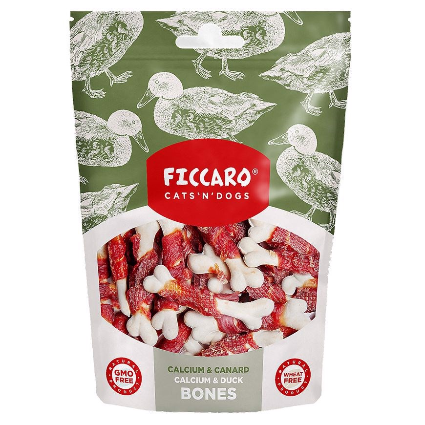 Billede af FICCARO Calcium and Duck Bones, 100g hos MyPets.dk