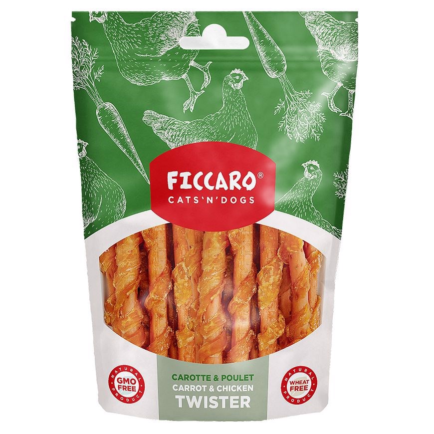 Billede af FICCARO Carrot and Chicken Twister, 100g