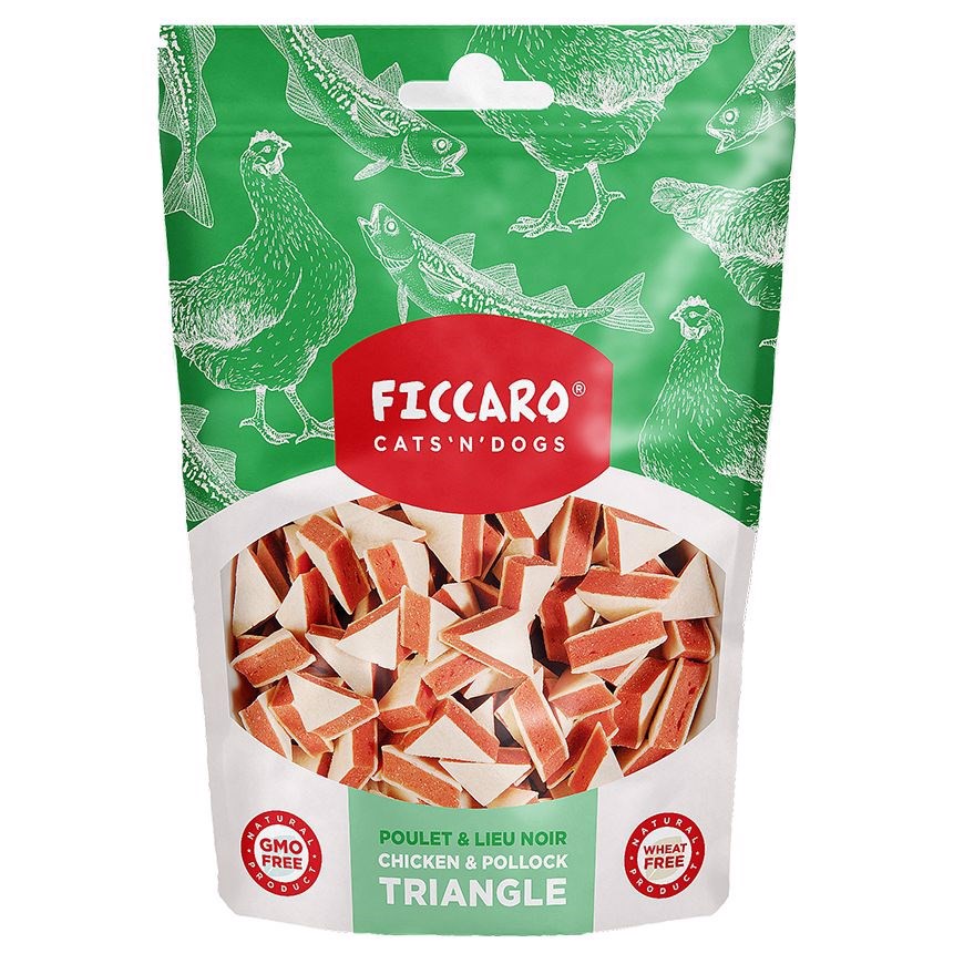 FICCARO Chicken and Pollock Triangle, 100g thumbnail