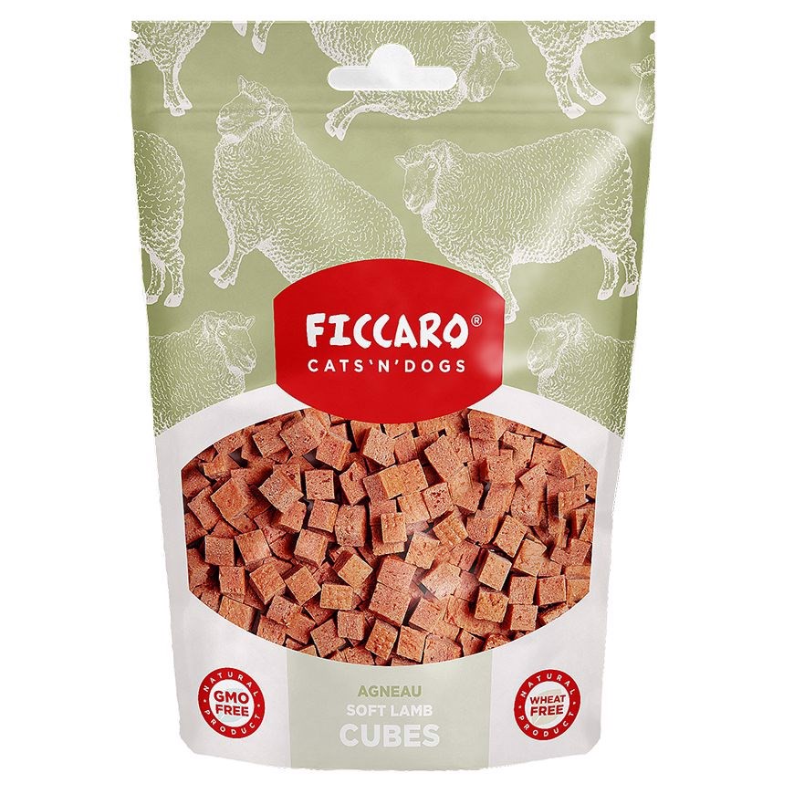 Billede af FICCARO Soft Lamb Cubes, 100g hos MyPets.dk