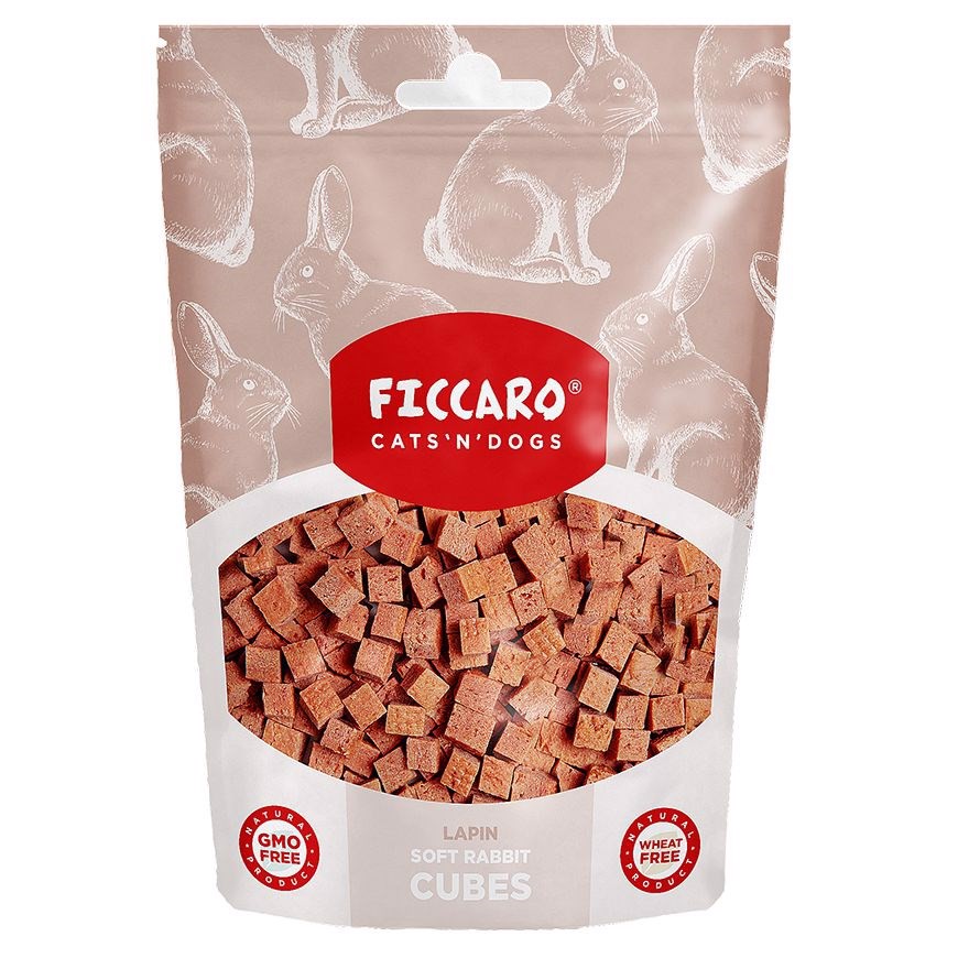 Billede af FICCARO Soft Rabbit Cubes, 100g