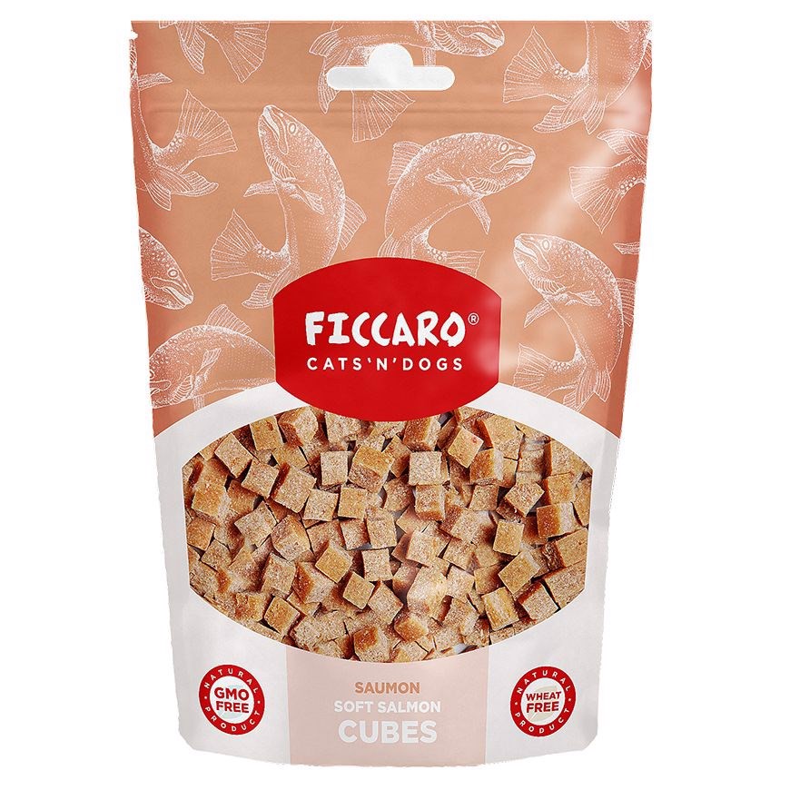 Billede af FICCARO Soft Salmon Cubes, 100g