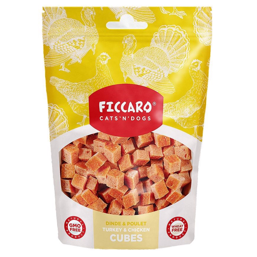 Billede af FICCARO Turkey and Chicken Cubes, 100g