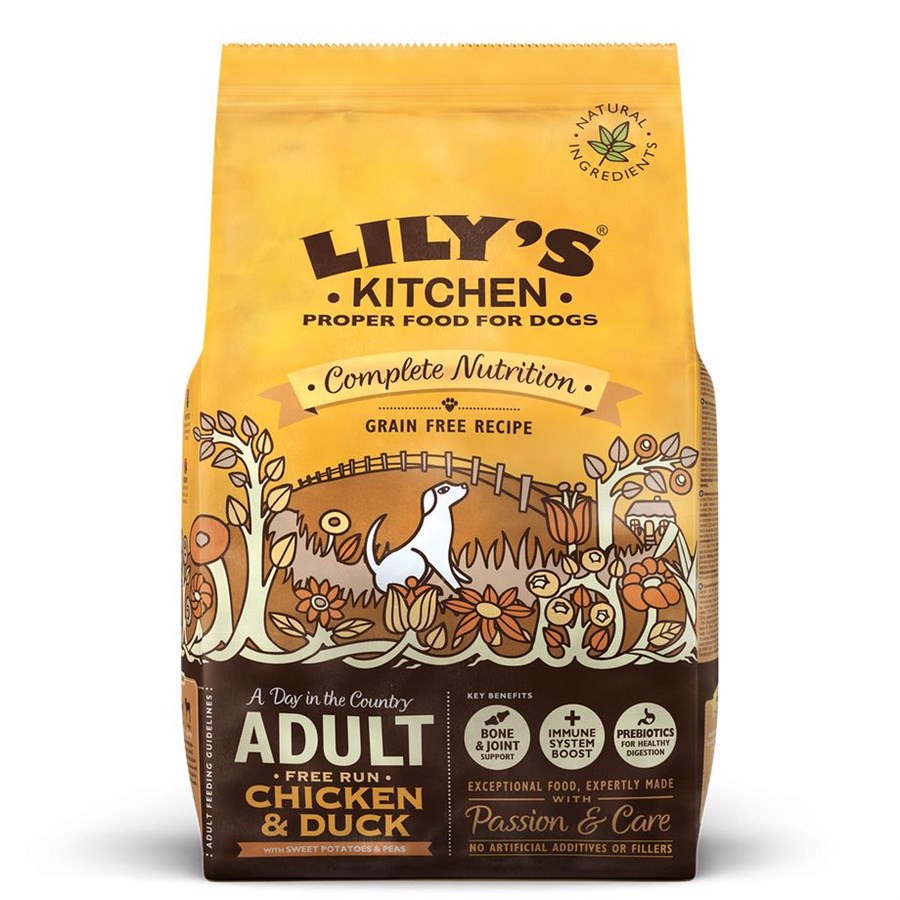 Lilys Kitchen tørfoder Adult Chicken & Duck, 12 kg