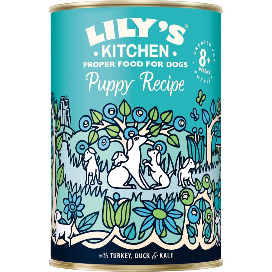 Billede af Lilys Kitchen dåsemad Puppy Recipe Turkey & Duck, 400g hos MyPets.dk