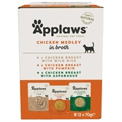 Applaws Cat Pouch Chicken Broth Medley, 12 pouches