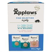 Applaws Cat Pouch Fish Jelly Selection, 12 pouches