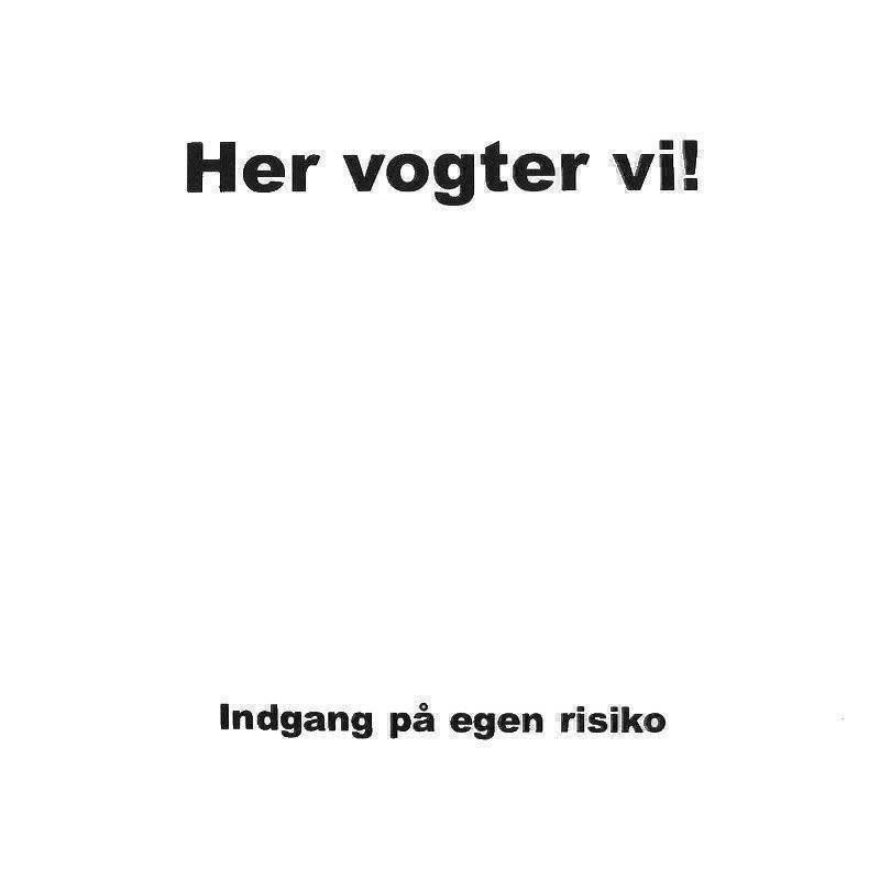 "Her Vogter Vi" skilt til klistermærker, Large thumbnail